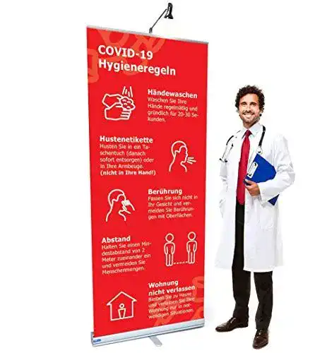 Schild Hygieneregeln für Displayhersteller Warnhinweis-Schild
