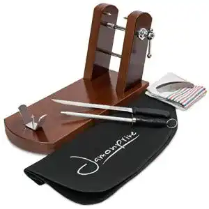 Schinkenhalter jamonprive nussbaum messer wetzstahl