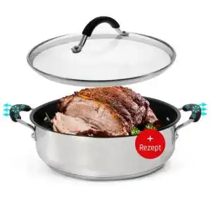 Schmorpfanne coolinato edelstahl 28cm beschichtet schmortopf