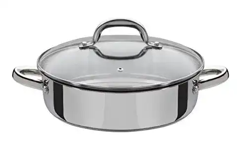 GSW Montreal Schmorpfanne 990066 mit Glasdeckel, 24 cm Servierpfanne