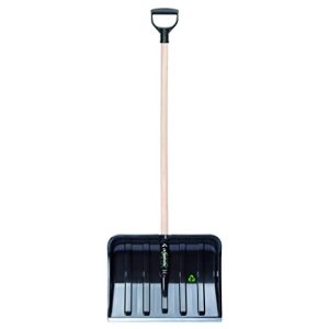 Snow shovel TMM 2x square with wooden handle snow shovel