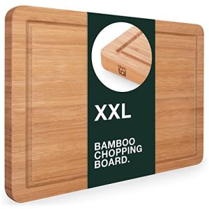 Blumtal cutting board made of 100% bamboo, 2cm thick wooden board
