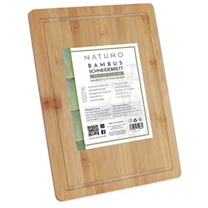 Schneidebrett NATUMO ® Bambus mit Saftrille, 40 x 30 cm groß