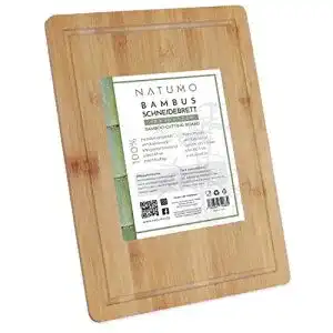 Schneidebrett natumo bambus mit saftrille 40 x 30 cm gross