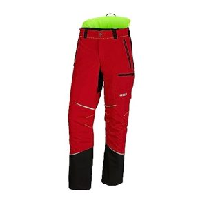 Kesilmeye karşı korumalı pantolon KOX Mistral 3.0 kırmızı/sarı beden. 50