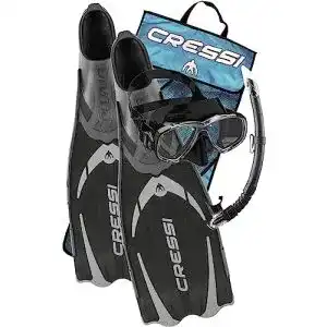 Schnorchelset cressi pluma pluma bag premium flossen set