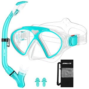 Conjunto de snorkel infantil JEMULICE, óculos de mergulho infantil