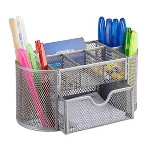 Desk organizer Relaxdays, office tray with pen holders