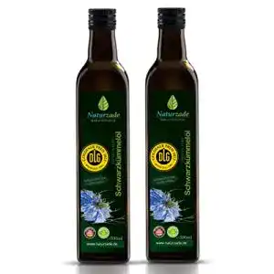 Schwarzkuemmeloel naturzade 1000 ml ungefiltert glasflasche 2x