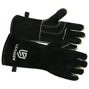 Schweisserhandschuhe leaseek grillhandschuhe aus leder