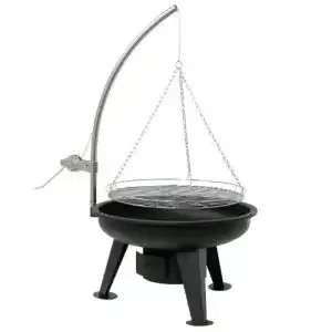 Schwenkgrill bbq toro o 64 cm holzkohlegrill mit feuerschale