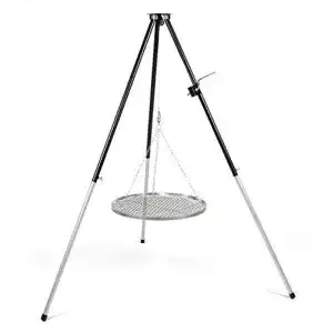 Schwenkgrill hero24 dreibein mit kurbel und grillrost 50 cm