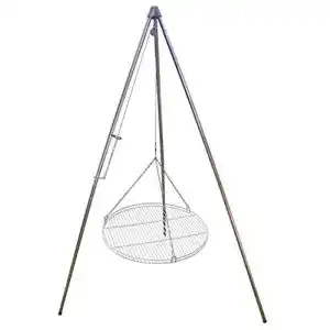 Schwenkgrill huber grillgeraete dreibein inkl 70 cm edelstahl rost
