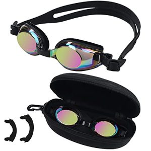 Svømmebriller BEZZEE PRO sort, barn, UV-beskyttelse