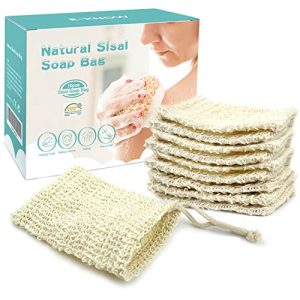 Soap bags E-Know, 10x soap bags, natural sisal