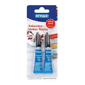 Sekundenkleber stylex 31043 extra stark 2 tuben a 3 g