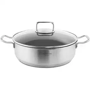 Servierpfanne silberthal 28 cm hoher rand induktion edelstahl