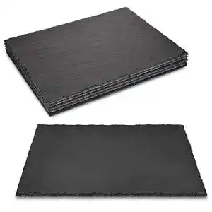 Servierplatte navaris schiefer teller platzset 6 teilig 38x28cm