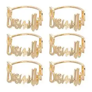 Serviettenringe suxgumoe 6 stueck bismillah letter metall