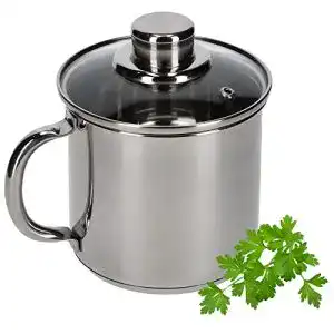 Simmertopf kadax hoher topf mit dichtem glasdeckel 1 2l