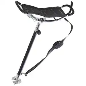 Sitzstock eurohunt mit umhaengeriemen aus leder 54 75 cm