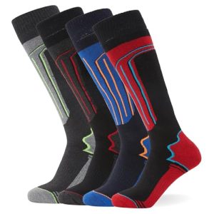 FM London Thermo Ski Socks for Men and Women (Pack of 4)
