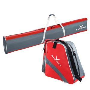 Kayak çantası Black Crevice, kayak çantası ve kayak botu çantasından oluşan kombinasyon seti