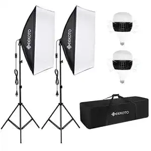 Softbox geekoto set fotostudio 50 x 70cm dauerlicht