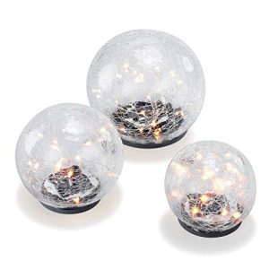 Solar Ball Esotec Solar Light Ball Set of 3 “Golden Balls”
