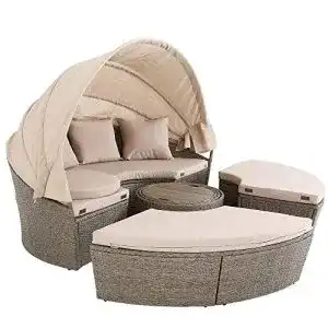 Sonneninsel casaria outdoor xxl o185cm polyrattan faltbar