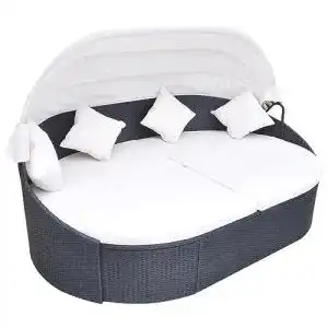 Sonneninsel vidaxl sonnenliege poly rattan gartenmoebel