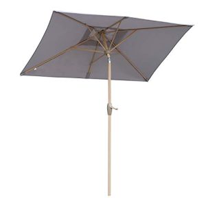 Rektangulær parasol Sekey 210 × 140 cm aluminium
