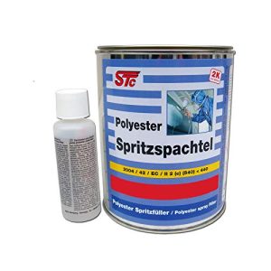Spachtelmasse (Auto) STC 1,5 kg Set 2K Polyester Spritzspachtel