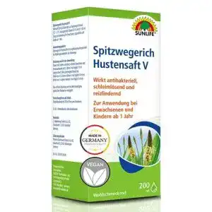 Spitzwegerich tinktur sunlife spitzwegerich hustensaft v 200 ml