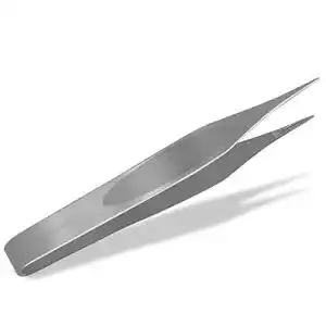 Splitterpinzette instrumentenrw mit kerbe rostfrei edelstahl 9 cm