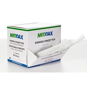 Splitterpinzette MEDDAX Einmal-Pinzetten steril 50 Stück - splitterpinzette meddax einmal pinzetten steril 50 stueck