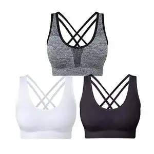 Sport bh segrila damen sport bh set ohne buegel kreuz ruecken