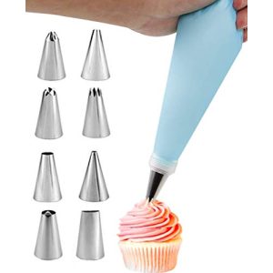 Piping bag ILLUVA 8 pieces piping nozzle set, silicone