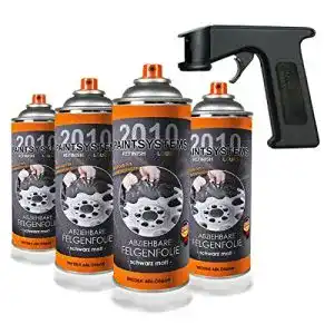 Spruehfolie paintsystems 4 x400ml felgenfolie schwarz matt