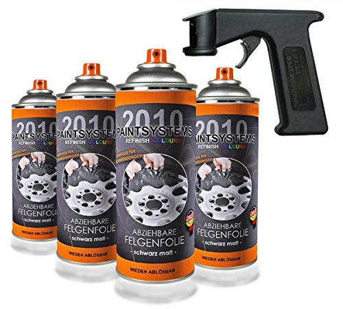 Sprühfolie Paintsystems 4 x400ml, Felgenfolie schwarz matt - spruehfolie paintsystems 4 x400ml felgenfolie schwarz matt