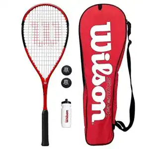 Squashschlaeger wilson squash set schlaeger baelle trinkflasche