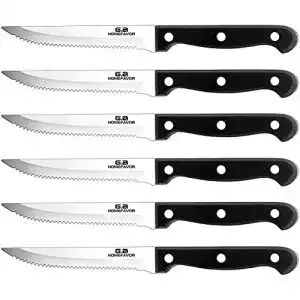 Steakmesser g a homefavor 6 teiliges set edelstahl wellenschliff