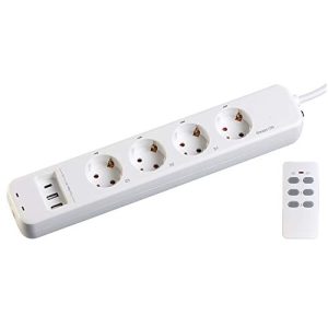 Power strip with remote control revolt radio-controlled sockets