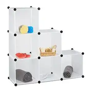 Steckregal relaxdays stufenregal 6 faecher als kleiderschrank