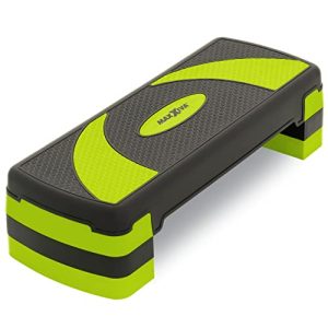 Stepping board MAXXIVA stepper fitness aeróbico, verde preto