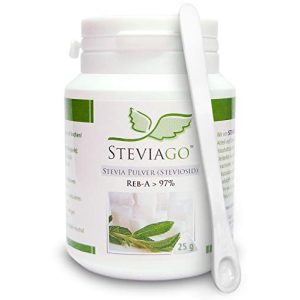 Stevia cukorhelyettesítő STEVIAGO Stevia por (stevioside) kivonat