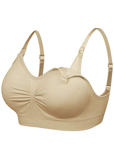 FeelinGirl women's nursing bra at night without underwire during pregnancy