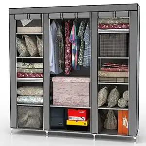Stoffschrank intirilife faltschrank 150x175x45 cm aschgrau