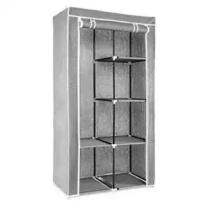 Stoffschrank navaris stoff kleiderschrank mit kleiderstange