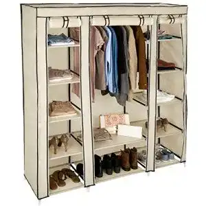 Stoffschrank tectake kleiderschrank garderobe faltschrank